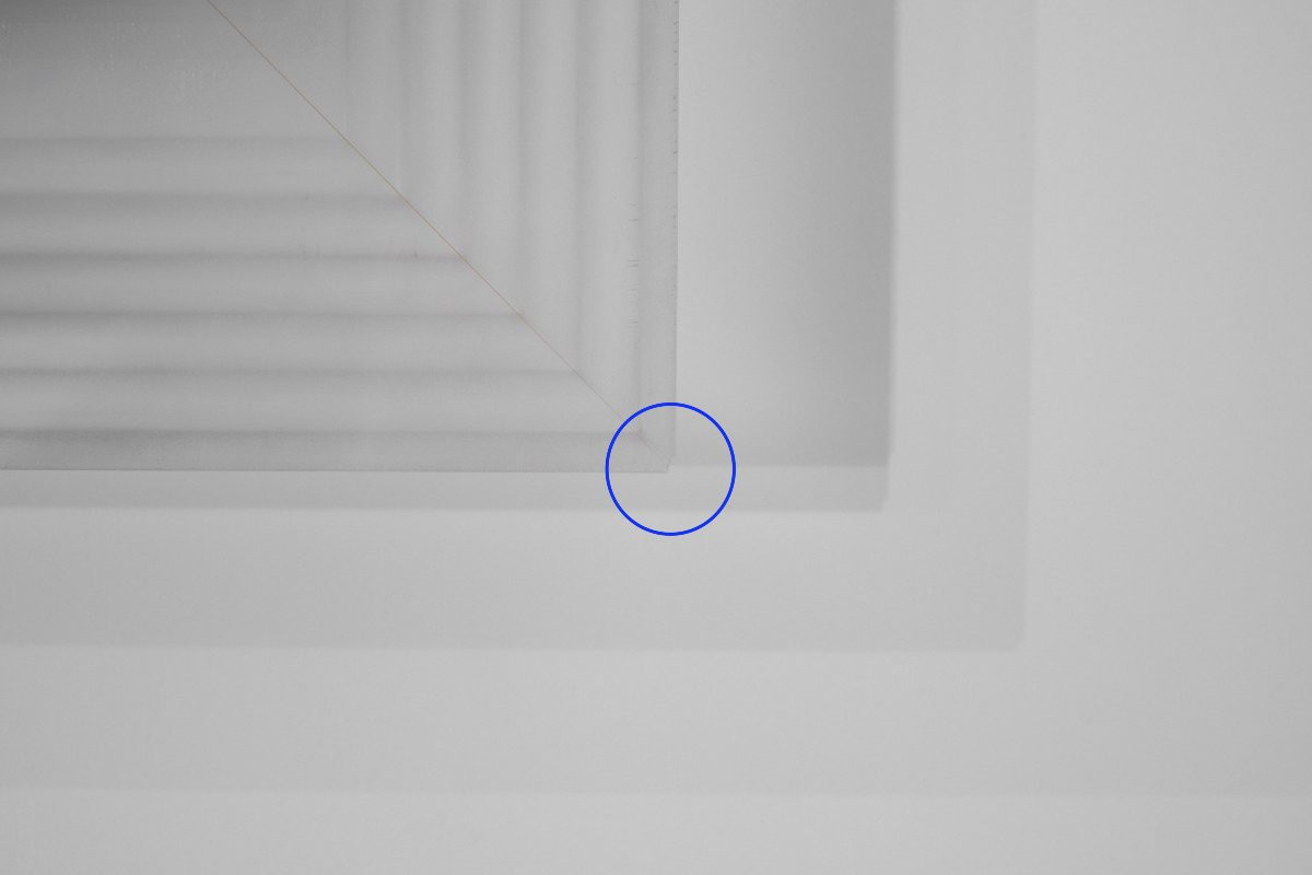 Vintage Miroir carré en verre, Italie 1970s.-photo-4