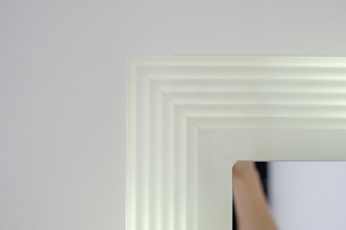 Vintage Miroir carré en verre, Italie 1970s.-photo-7