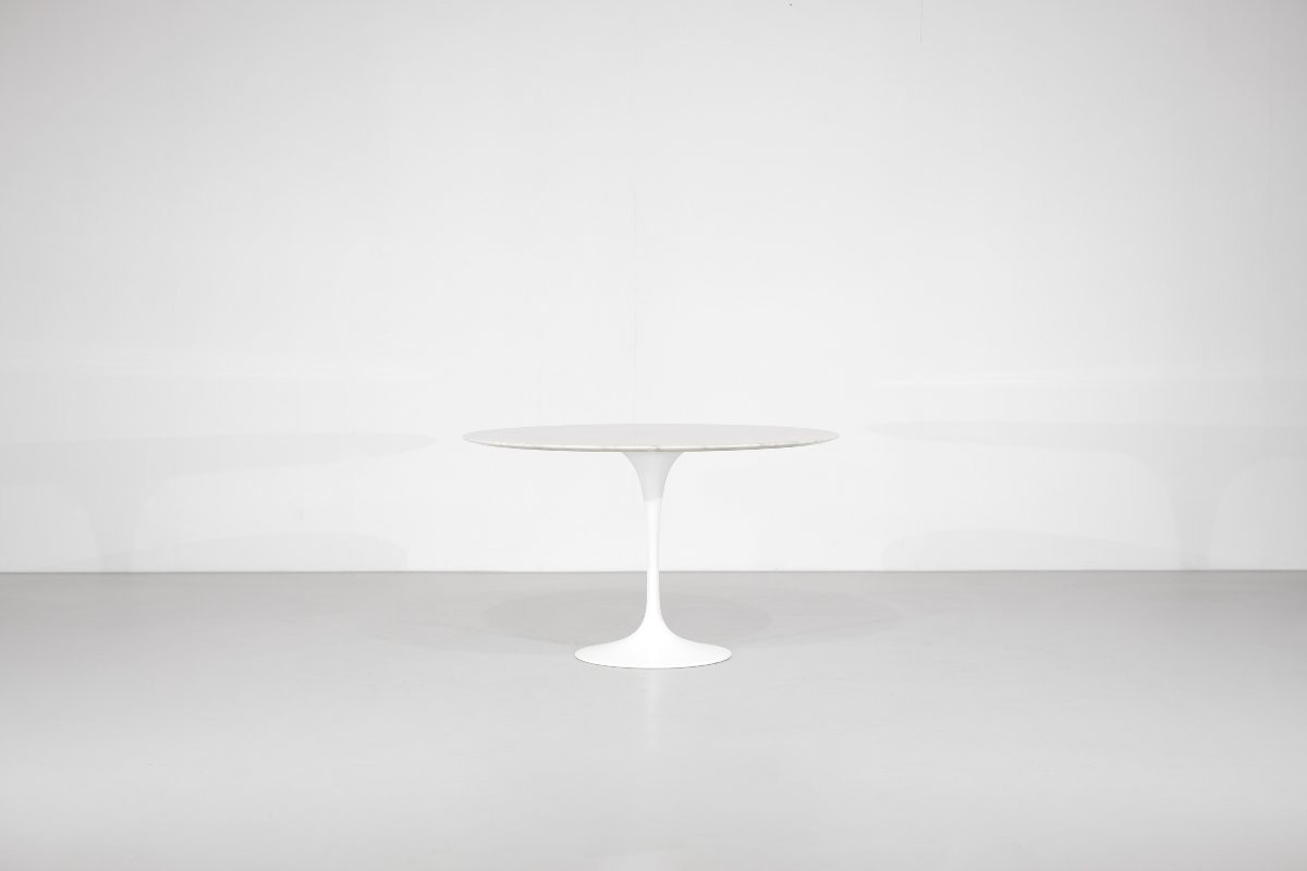 Table à manger " Tulip " en marbre par Eero Saarinen pour Knoll International, USA 1956.-photo-2