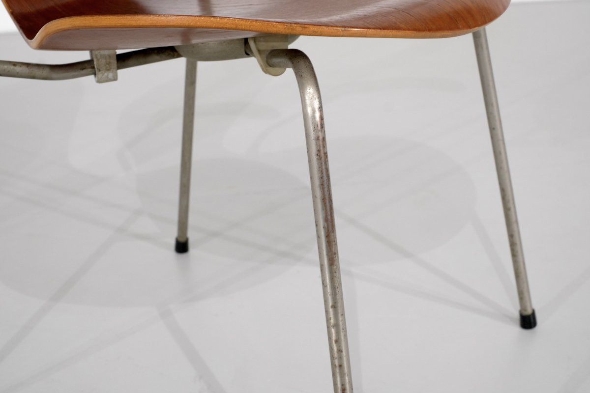 Model "3207" Wooden Chair By Arne Jacobsen For Fritz Hansen, Denmark, 1955.-photo-5