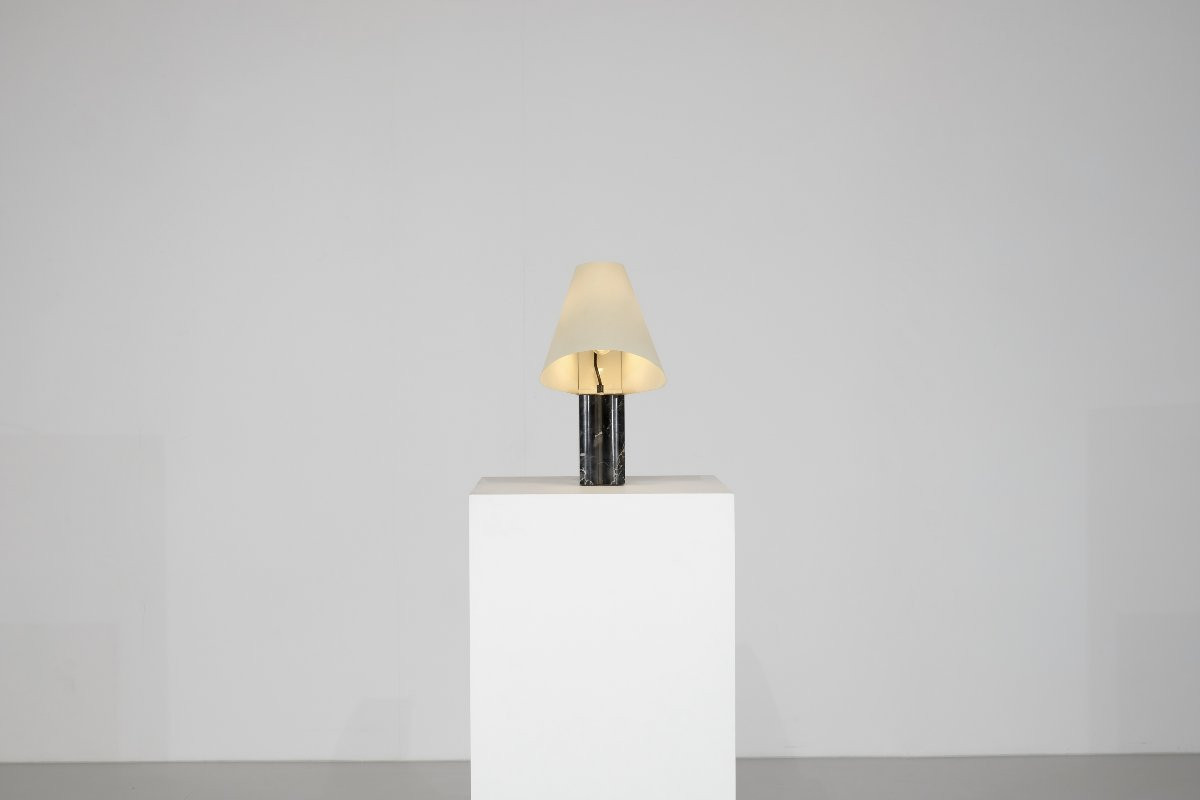 Lampe de table en marbre pour Stilnovo, Italie, années 1970s.-photo-3