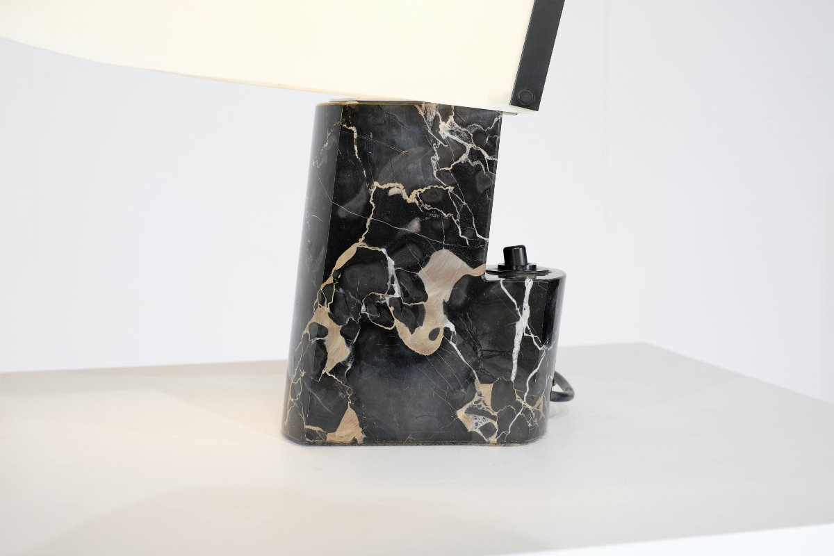 Lampe de table en marbre pour Stilnovo, Italie, années 1970s.-photo-6
