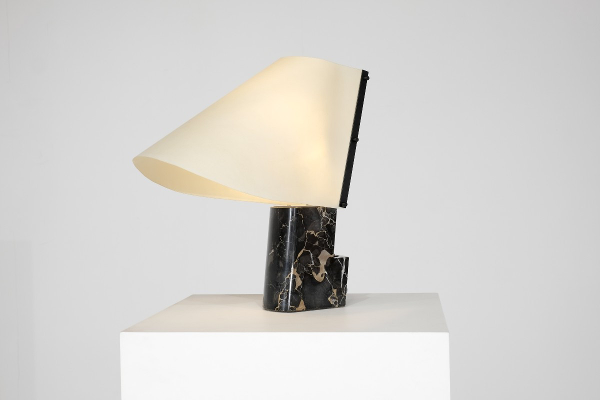 Lampe de table en marbre pour Stilnovo, Italie, années 1970s.