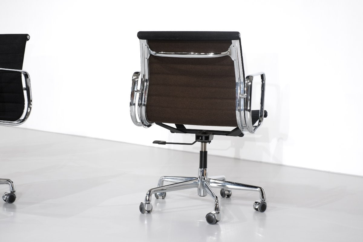 Set Of "ea 117" Armchairs By Charles Ray Eames For Icf Usa 1969.-photo-4