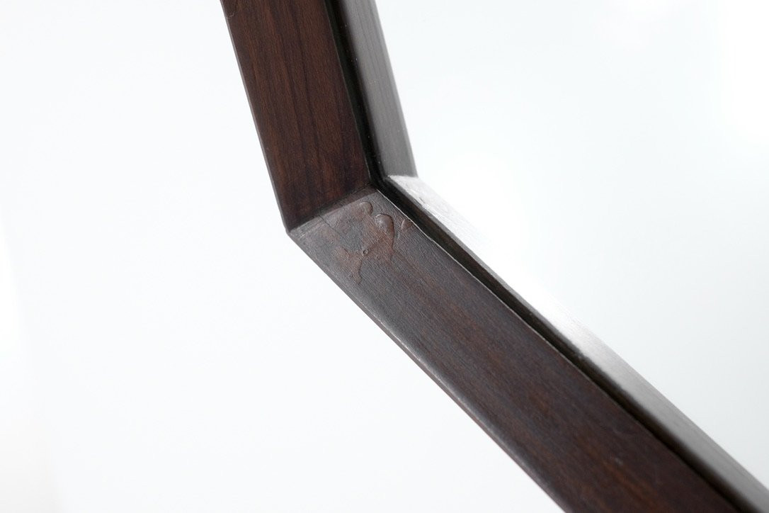 Vintage Wooden Mirror, Italy, 1960s.-photo-4