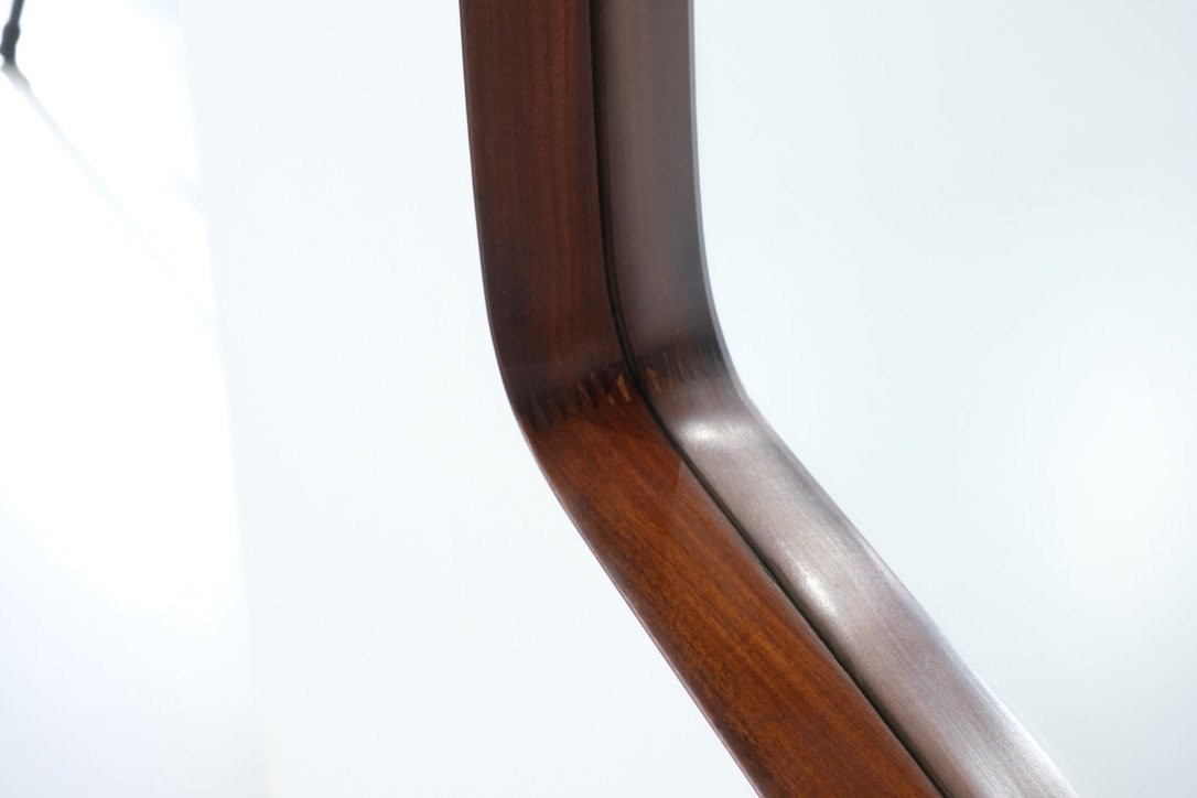 Vintage Rectangular Wooden Mirror, Italy, 1960s.-photo-7