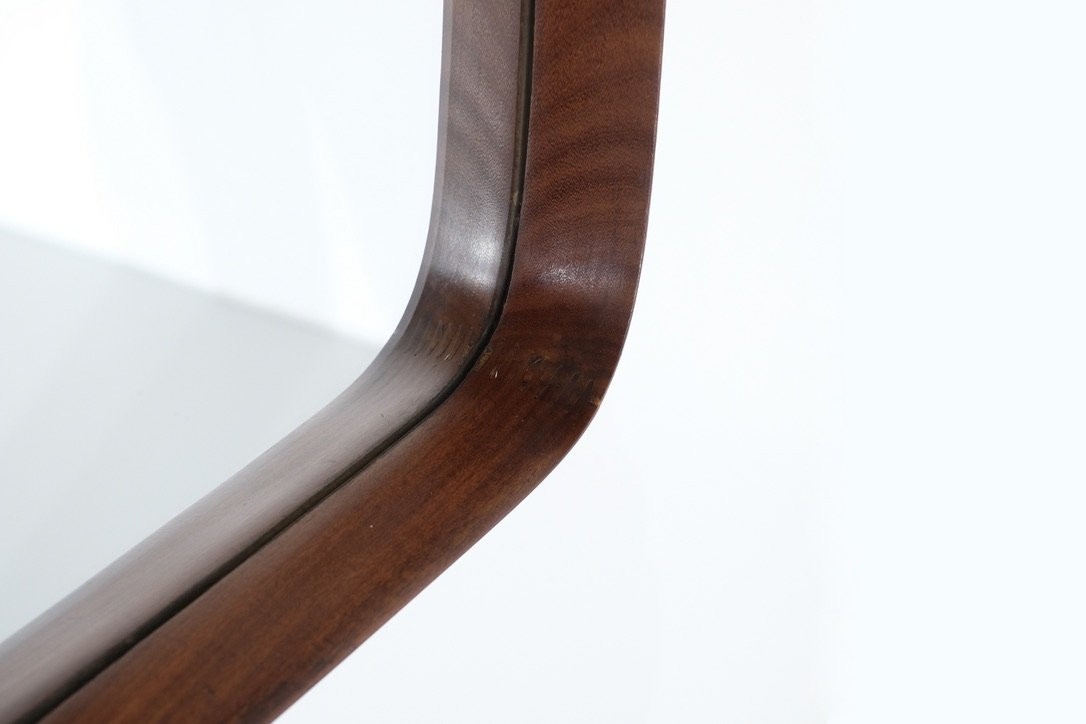 Vintage Rectangular Wooden Mirror, Italy, 1960s.-photo-8