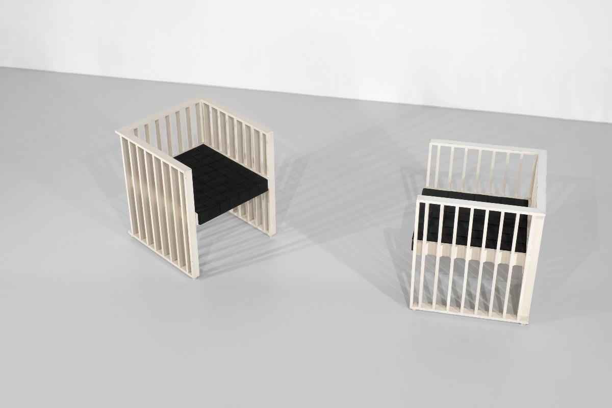 "purkersdorf" Model Armchairs By Josef Hoffmann For Wittmann, 1905.