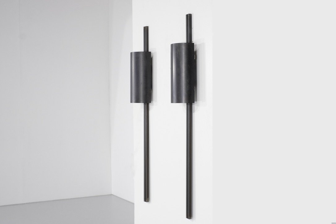 Pair Of "monza" Wall Lights By Franck Robichez For Dritsh, Paris, 1990s.-photo-4