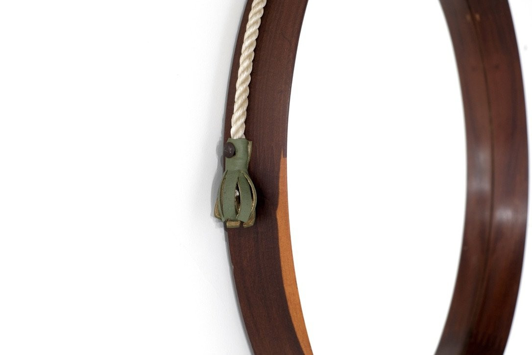 Vintage Wooden Mirror, Italy, 1960s.-photo-3