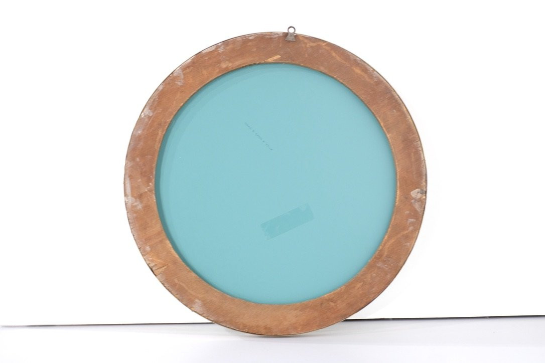 Vintage Brass Mirror, Italy, 1960s.-photo-8