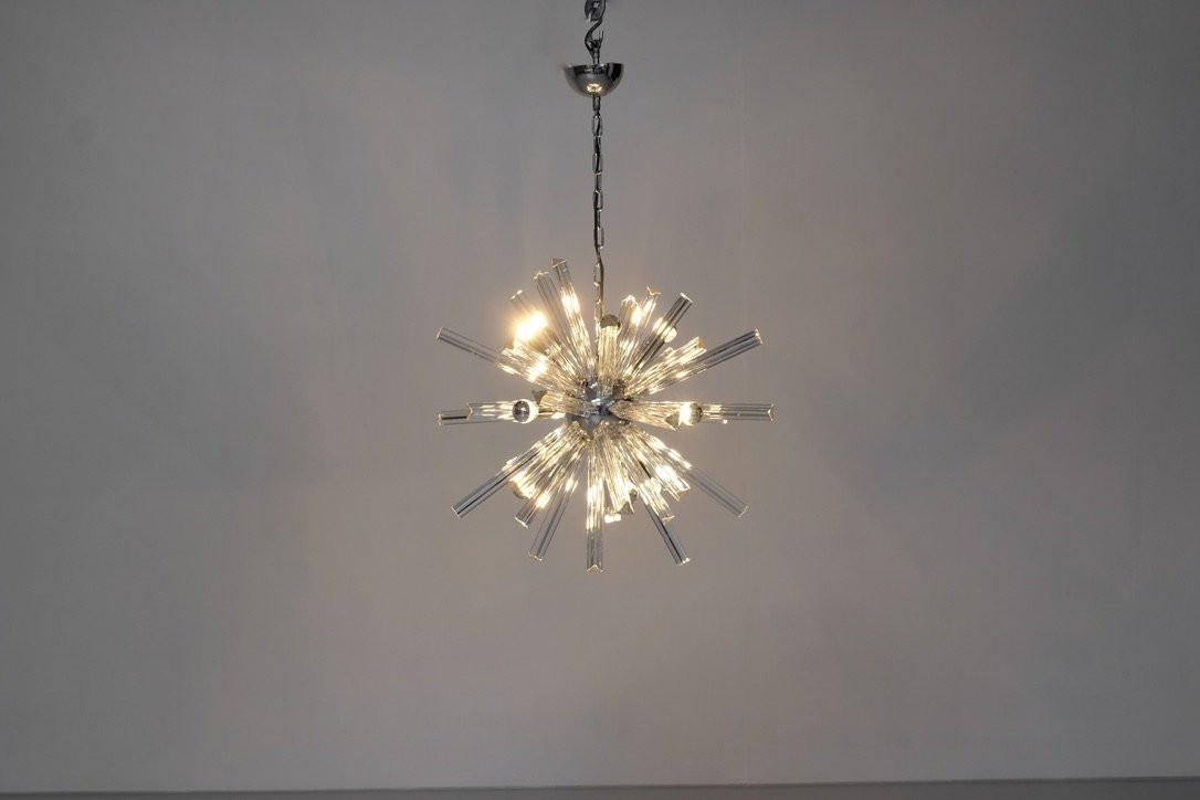 Suspension Sputnik en verre de Murano, Italie.-photo-2