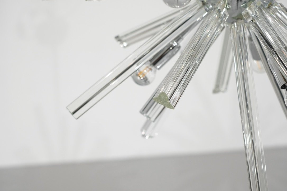 Suspension Sputnik en verre de Murano, Italie.-photo-7