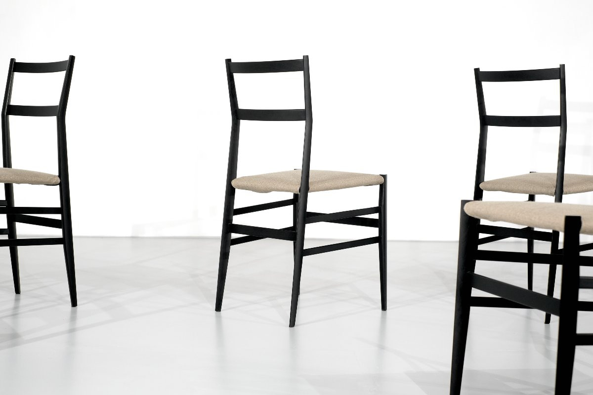 "superleggera" Chairs In Wood By Gio Ponti For Cassina, Italy, 1957-photo-3