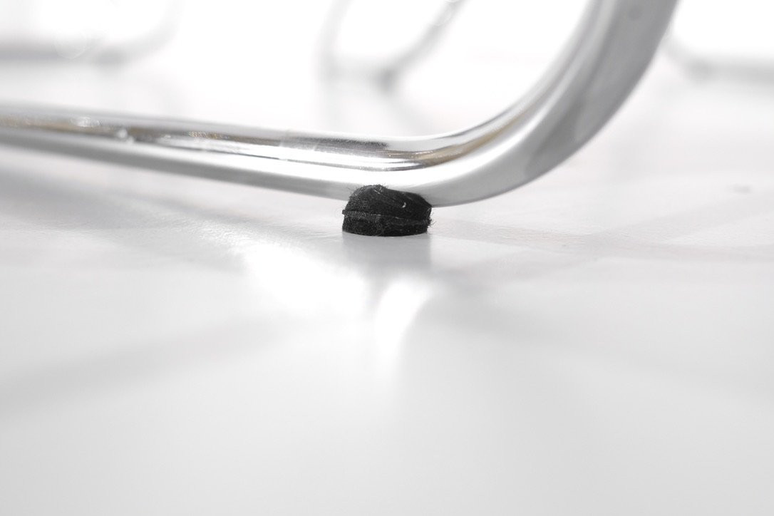 Série de 9 chaises pliantes chromées avec tissu des années 1970s .-photo-6