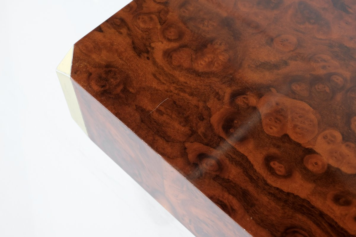 Coffee Table Alveo Attributed To Willy Rizzo For Mario Sabot, Italy 1970s-photo-4