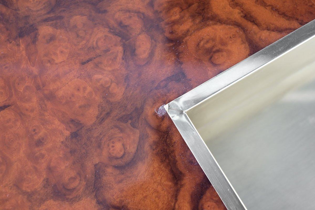 Coffee Table Alveo Attributed To Willy Rizzo For Mario Sabot, Italy 1970s-photo-6