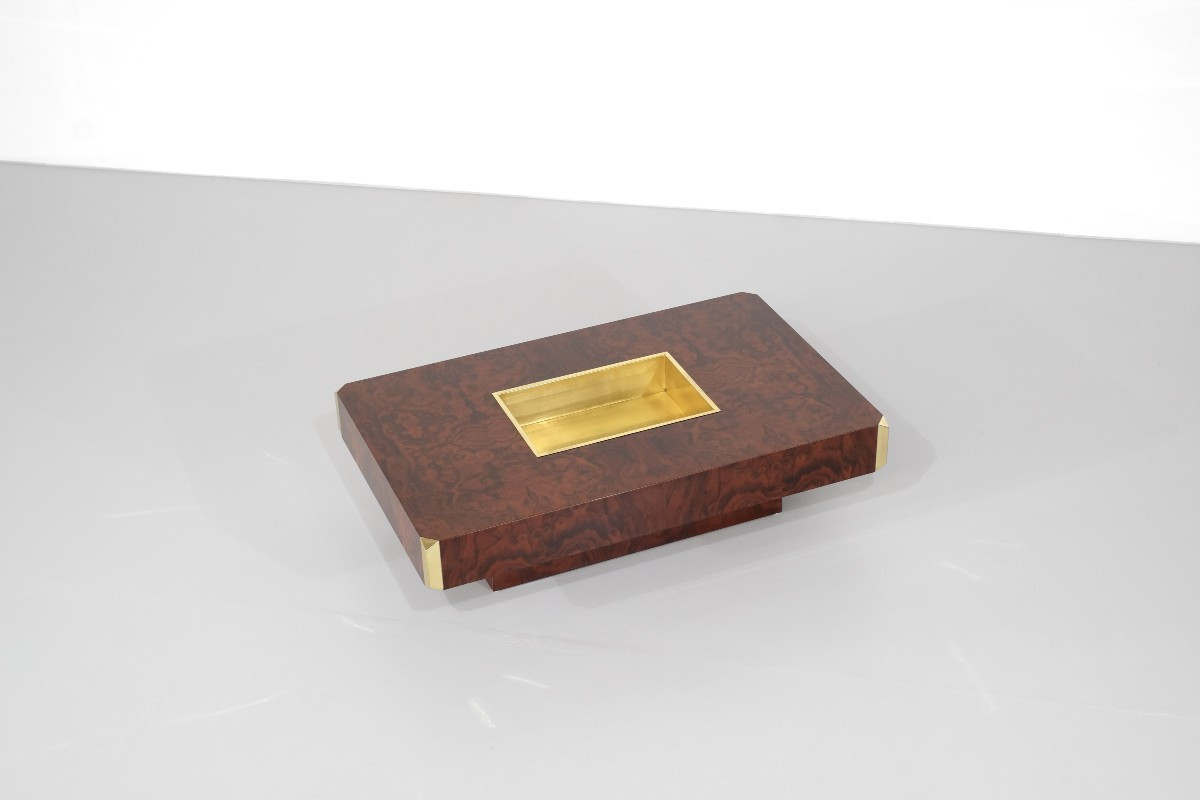 Coffee Table Alveo Attributed To Willy Rizzo For Mario Sabot, Italy 1970s