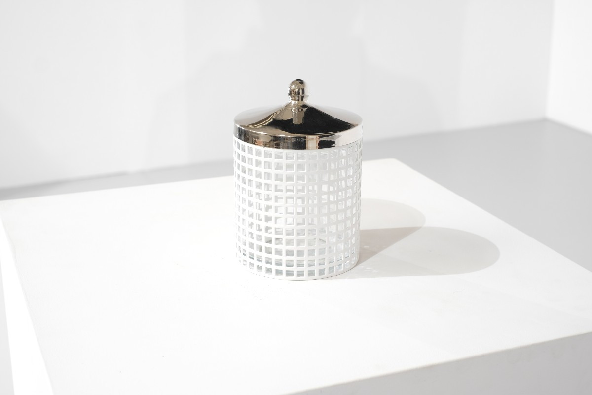 Sucrier de Josef Hoffmann pour Bieffeplast, Italie, années 1980s.