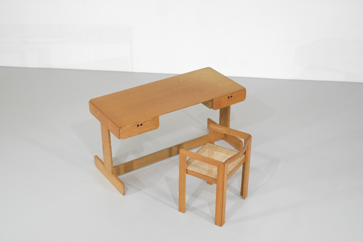 Bureau et fauteuil " Samara " par Derk Jan De Vries pour Maisa, Belgique, 1977.