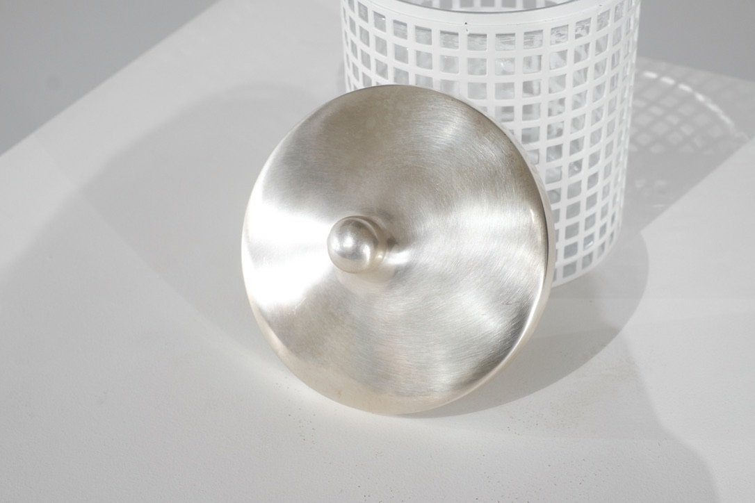 Sucrier De Josef Hoffmann Pour Bieffeplast, Italie, Années 1980s-photo-3