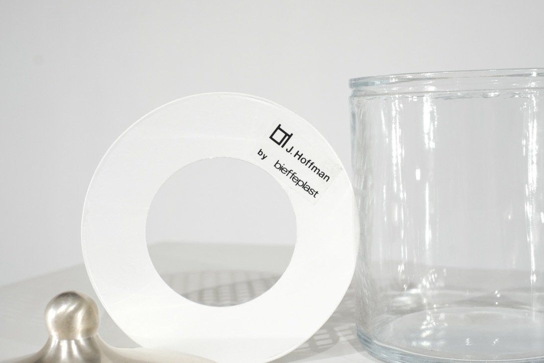 Sucrier De Josef Hoffmann Pour Bieffeplast, Italie, Années 1980s-photo-6