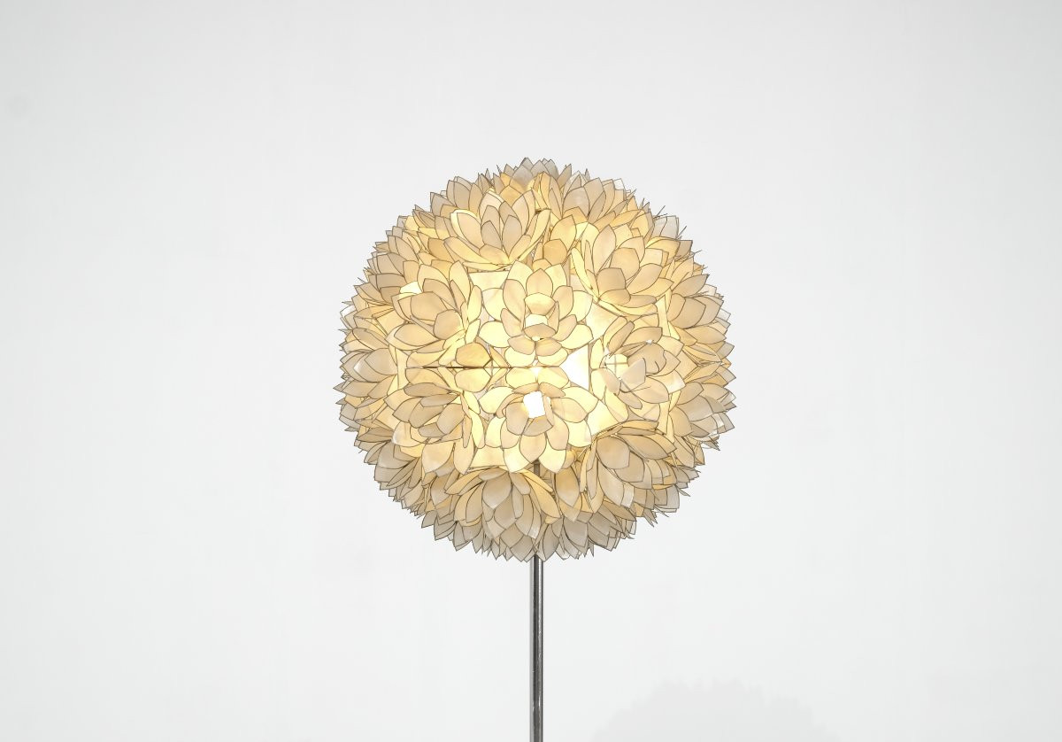 Mother-of-pearl Floor Lamp By Rausch, Germany, 1960s.-photo-3