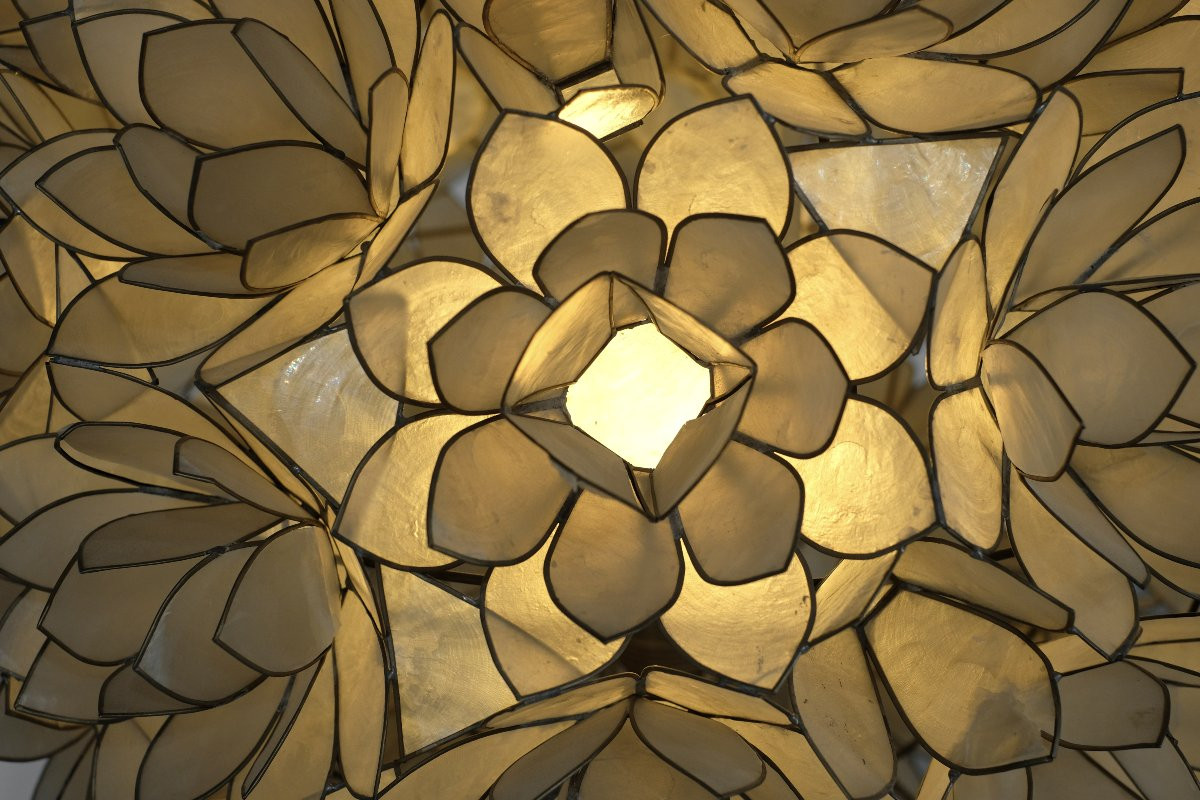 Mother-of-pearl Floor Lamp By Rausch, Germany, 1960s.-photo-2