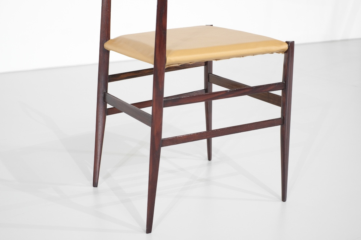 Chaise " Superleggera " en bois, créée par Gio Ponti pour Cassina, Italie, 1957.-photo-4