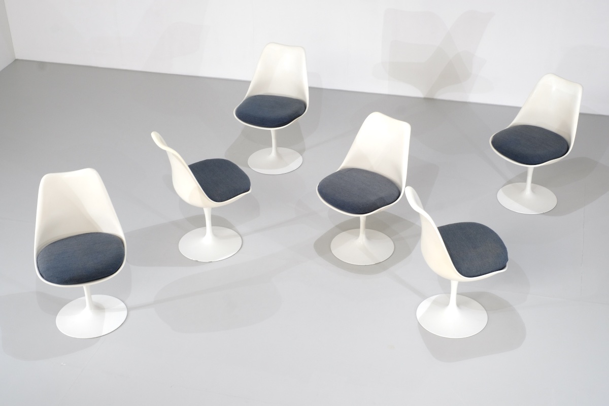 Set Of "tulip" Chairs Designed By Eero Saarinen For Knoll International, Usa, 1957-photo-2