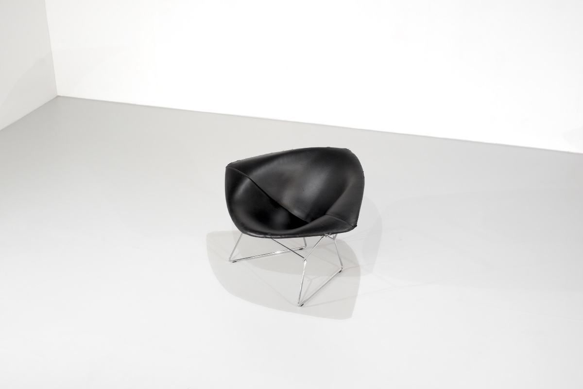 Chaise " Large Diamond " de Harry Bertoia pour Knoll, États-Unis 1952.-photo-1