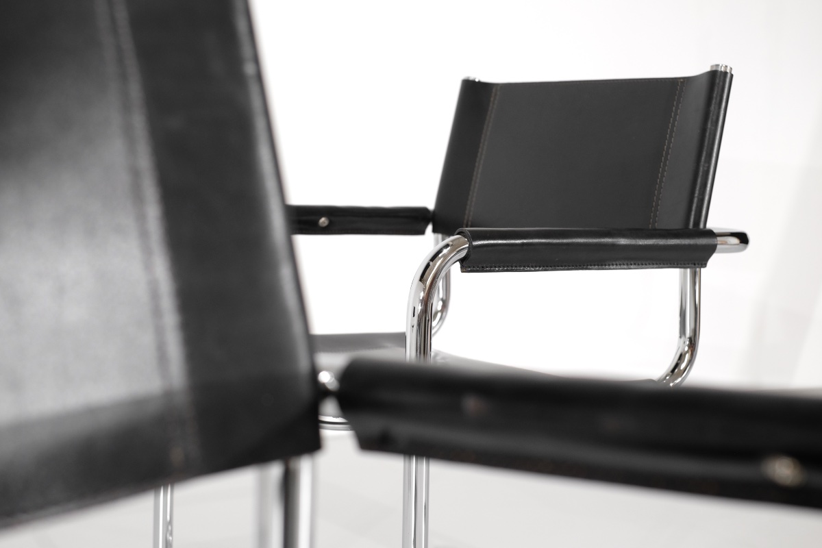 "s34" Chairs By Mart Stam And Marcel Breuer For Fasem, Italy, 1980s.-photo-3