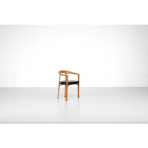 Fauteuil « Ulna » En Bois Par Franco Poli Pour Bernini, Italie 1986.