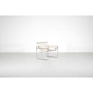 "b3 Wassily" Fabric Armchair By Marcel Breuer For Bononia, Italy, 1925s.