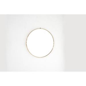 Vintage Brass Mirror, Italy, 1960s.