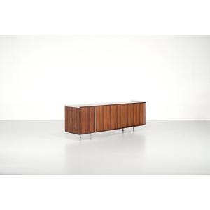 Wooden Sideboard By Alberto Rosselli For Artflex, Italy, 1960s.