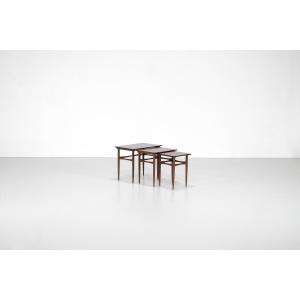Tables d'appoint conçues par Kai Kristiansen pour Skovmand & Andersen, Danemark 1960s.