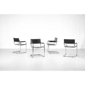 "s34" Chairs By Mart Stam And Marcel Breuer For Fasem, Italy, 1980s.