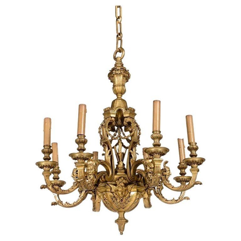 Lustre dit "Mazarin" en bronze doré d'après André-Charles Boulle, Fin du XIXème Siècle 