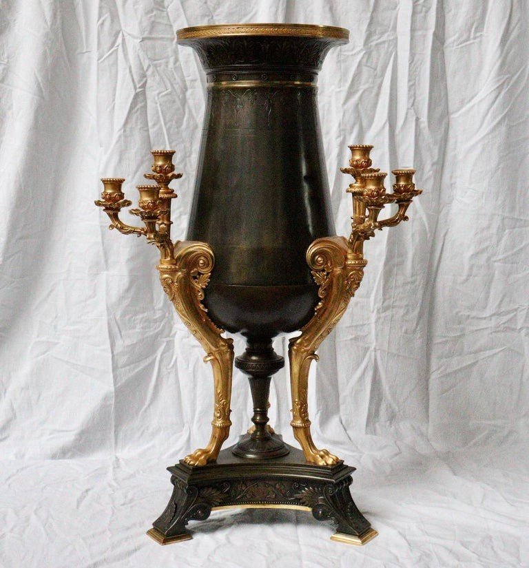 Neo-greek Revivastyle Centerpiece Vase, Attributed To Georges émile Henri Servant (1828-c.1890)-photo-2