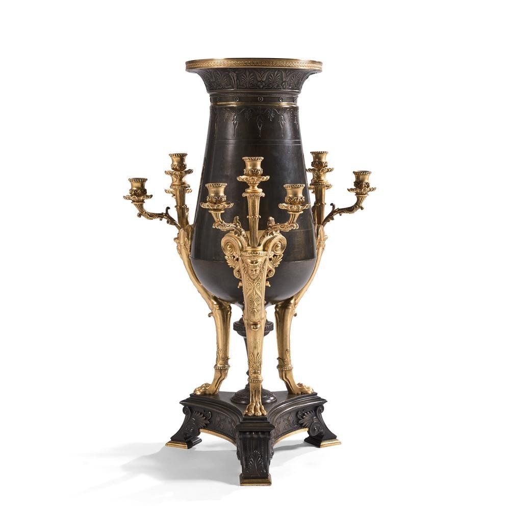 Neo-greek Revivastyle Centerpiece Vase, Attributed To Georges émile Henri Servant (1828-c.1890)