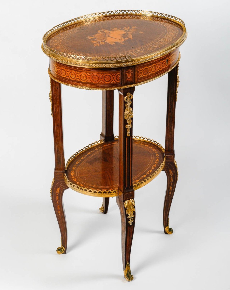 A French 19th Century Louis XVI Style Parquetery Side Table 