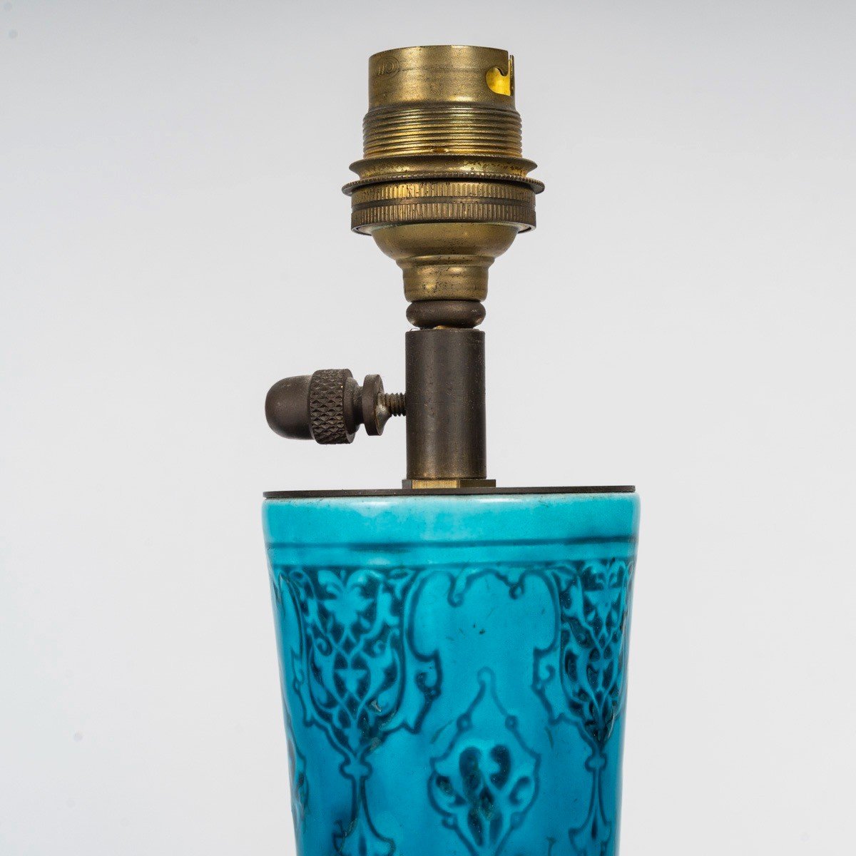 Théodore Deck (1823-1891) Paire de Lampes « Bleu Deck » circa 1870-photo-3