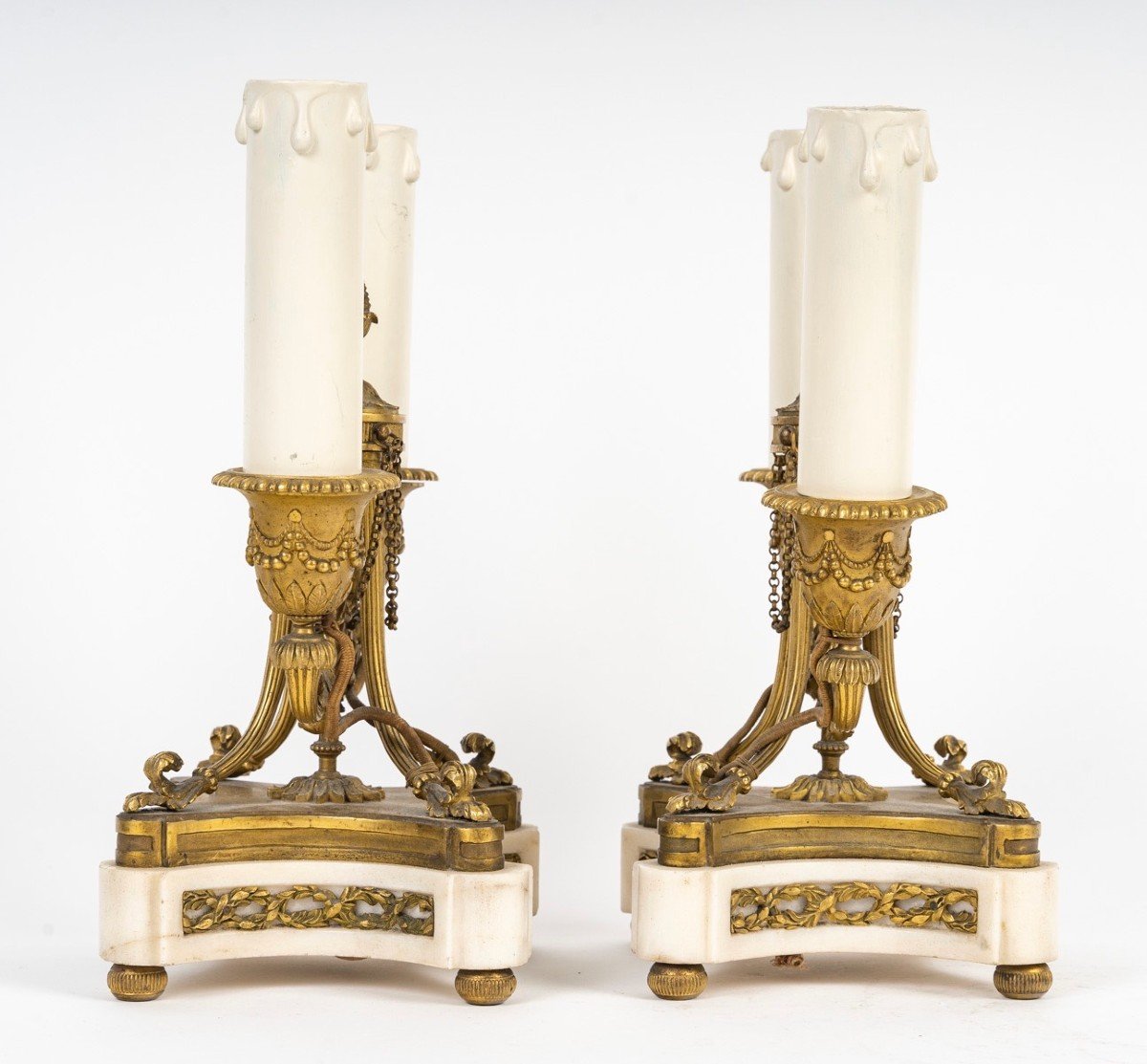    A French XIXth Century Pair Of Louis XVI Style Candelabras -photo-3