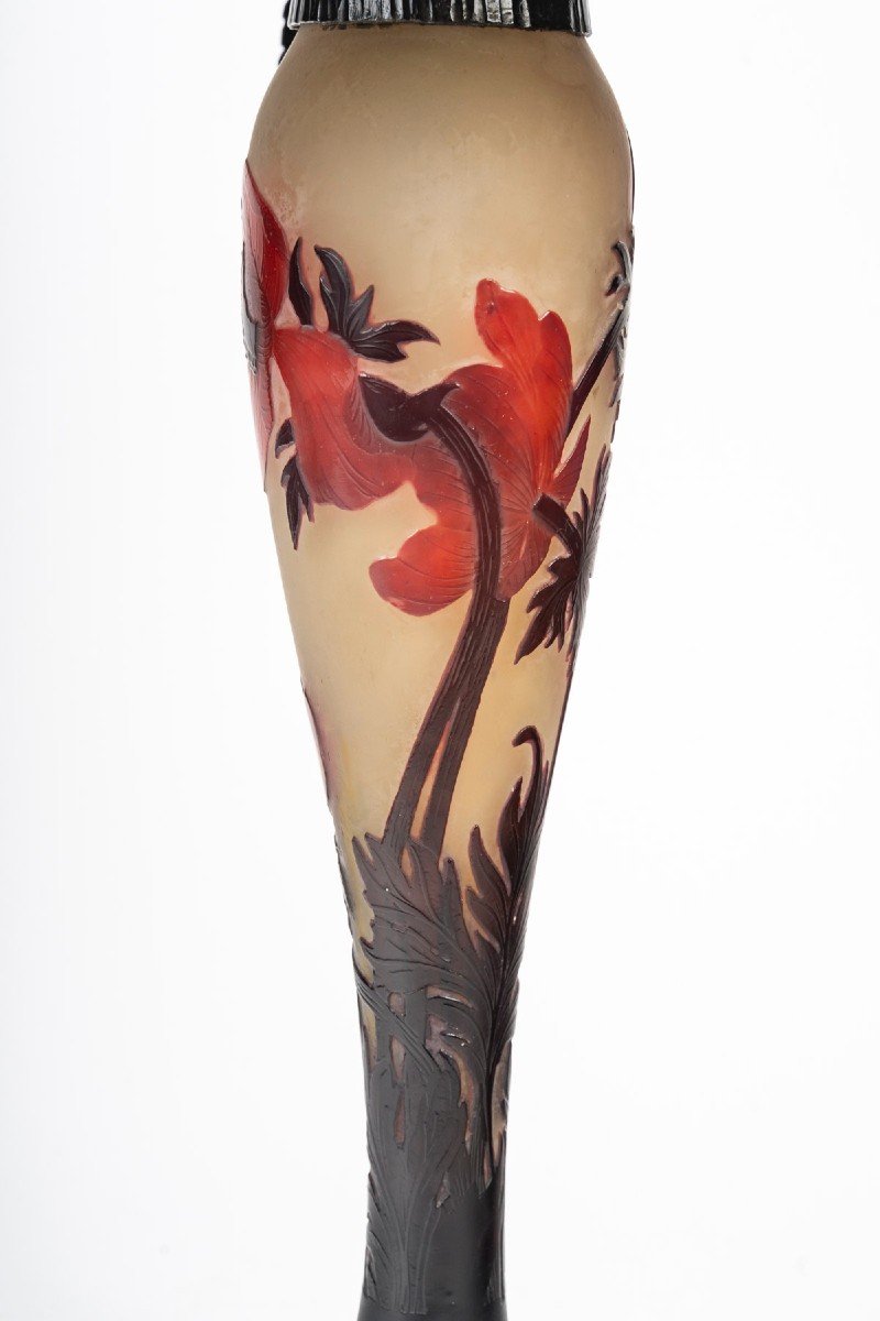 Muller Frères, Lunéville, Lampe « Anémones » Circa 1920-photo-1