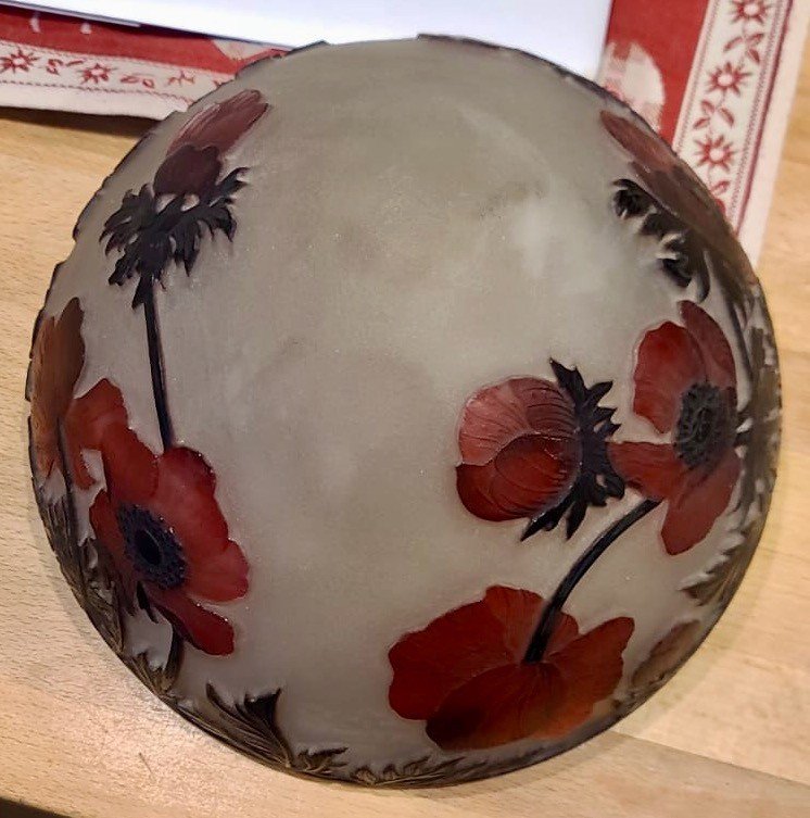 Muller Frères, Lunéville, Lampe « Anémones » Circa 1920-photo-3