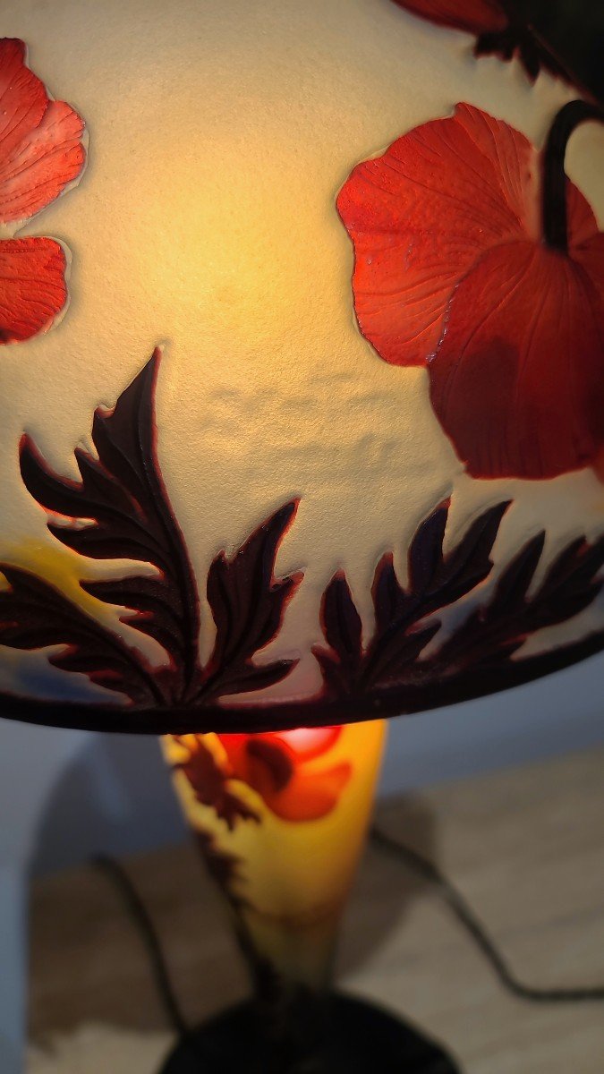 Muller Frères, Lunéville, Lampe « Anémones » Circa 1920-photo-5