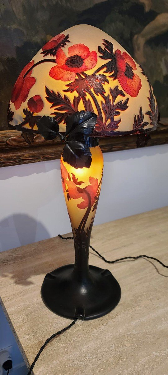 Muller Frères, Lunéville, Lampe « Anémones » Circa 1920-photo-6