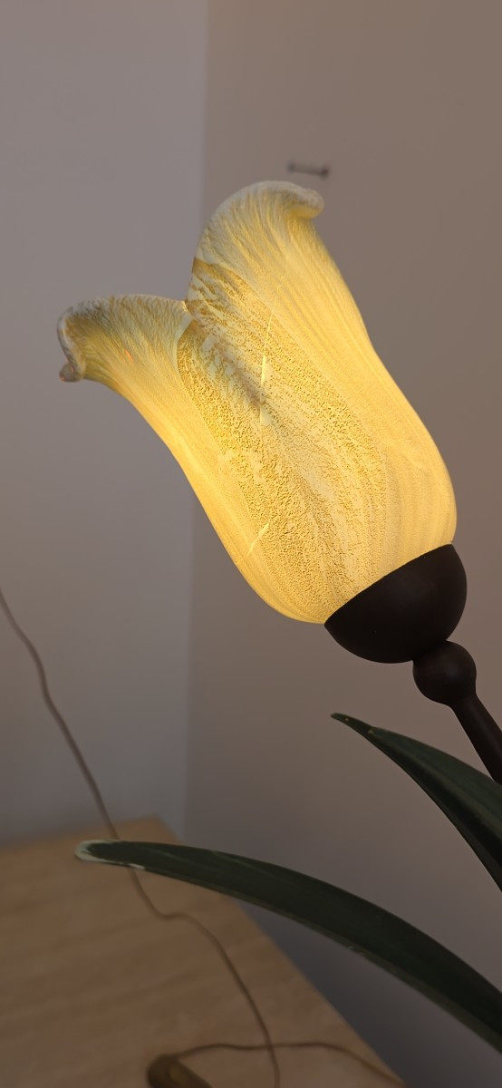 Paire de Lampes Vintage en Verre de Murano, circa 1980-photo-8