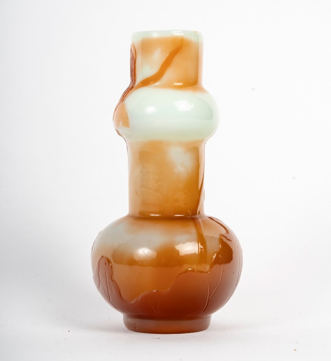 émile Gallé (1846-1904) , A. Glass Vase In The 'peking' Style , Circa 1900-photo-3